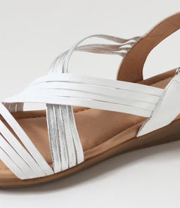 FIONAS SU WHITE SILVER LEATHER