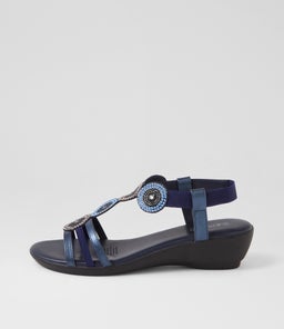 PARIS SU BLUE METALLIC LEATHER