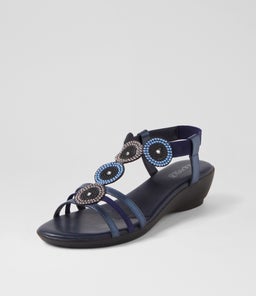 PARIS SU BLUE METALLIC LEATHER