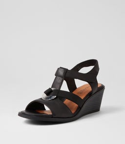 POLICY SU BLACK BLACK HEEL LEATHER