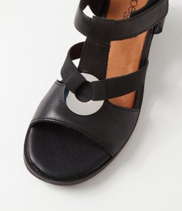 POLICY SU BLACK BLACK HEEL LEATHER
