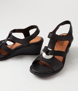 POLICY SU BLACK BLACK HEEL LEATHER