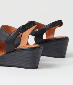 PROMISES SU BLACK BLACK HEEL LEATHER