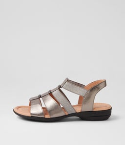 BENNIES SU PEWTER BLACK SOLE LEATHER