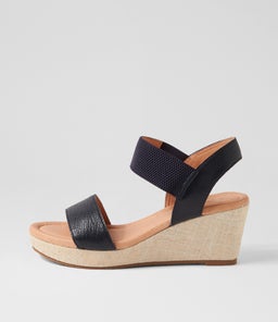 GLOSSIC SU NAVY NAVY LEATHER ELASTIC