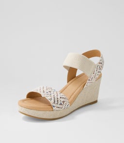 GLOSSIC SU MULTI RECTANGLE BEIGE SUEDE ELASTIC