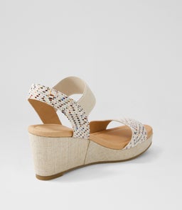 GLOSSIC SU MULTI RECTANGLE BEIGE SUEDE ELASTIC