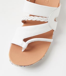 MIA2 SU WHITE BLUE FLORAL SOLE LEATHER