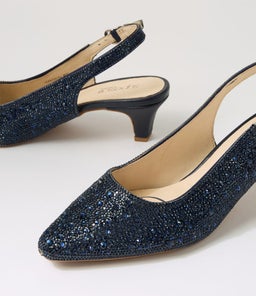 LOOLOO SU NAVY JEWELS LEATHER