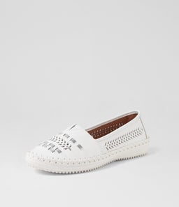 WANDIES SU WHITE SILVER LEATHER