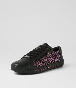 EVONE SU BLACK BLACK PETAL LEATHER SUEDE