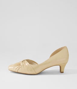 LESSHE SU PLATINUM COVERED HEEL SUEDE