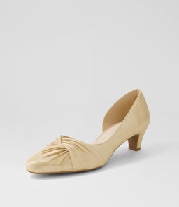 LESSHE SU PLATINUM COVERED HEEL SUEDE