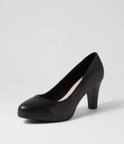 SERINA2 SU BLACK BLACK HEEL LEATHER