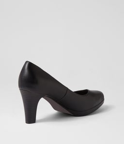 SERINA2 SU BLACK BLACK HEEL LEATHER