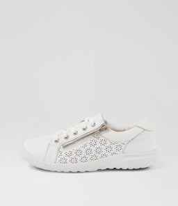 TIMMI SU WHITE WHITE SOLE LEATHER