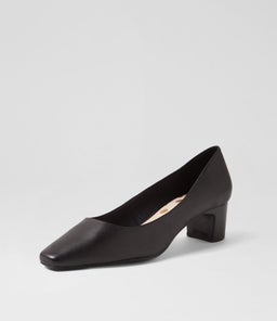 KHLOES SU BLACK BLACK HEEL LEATHER