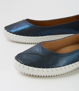 WAVERLEY SU NAVY SHIMMER LEATHER