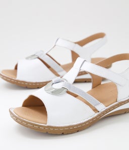 BAYI SU WHITE SILVER LEATHER ELASTIC