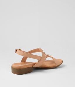 CARISON SU DK NUDE CLEAR JEWELS LEATHER