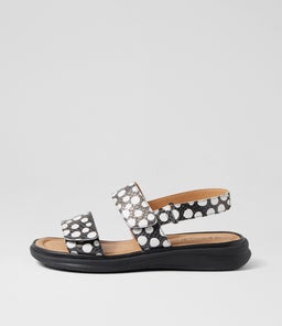 DARI SU BLACK&WHITE POLKA SNAKE LEATHER
