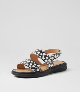 DARI SU BLACK&WHITE POLKA SNAKE LEATHER