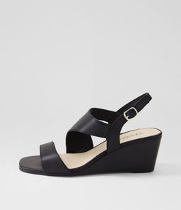 FELICITI SU BLACK BLACK HEEL LEATHER