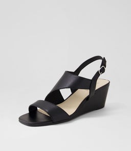 FELICITI SU BLACK BLACK HEEL LEATHER