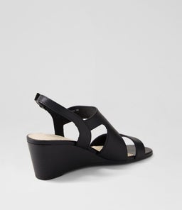 FELICITI SU BLACK BLACK HEEL LEATHER