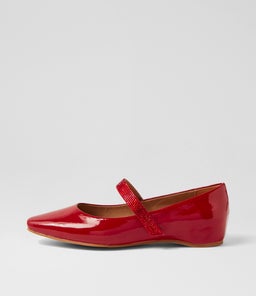 PARTI SU RED PATENT LEATHER