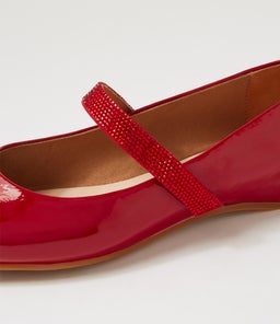 PARTI SU RED PATENT LEATHER