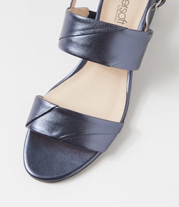 CRYSTAI SU BLUE METALLIC LEATHER