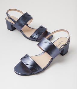 CRYSTAI SU BLUE METALLIC LEATHER