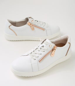 LINDSE SU WHITE ROSE GOLD LEATHER