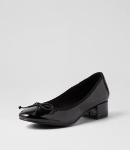 DIANA TH BLACK PATENT PU