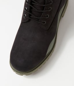 6 PREMIUM RUBBER CUP BOOT TM BLACK GREEN NUBUCK