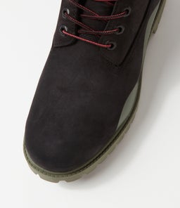 6 PREMIUM RUBBER CUP BOOT TM BLACK GREEN NUBUCK