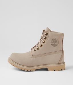 NELLIE 6 INCH LACE UP TM GREY FEATHER LEATHER