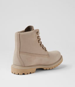 NELLIE 6 INCH LACE UP TM GREY FEATHER LEATHER