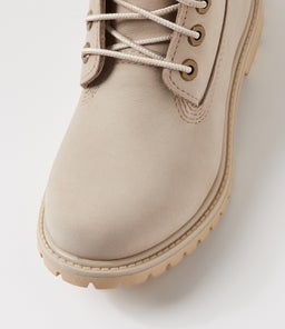 NELLIE 6 INCH LACE UP TM GREY FEATHER LEATHER