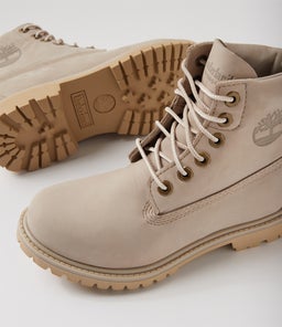 NELLIE 6 INCH LACE UP TM GREY FEATHER LEATHER