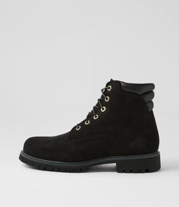 ALBURN 6 INCH LACE UP TM BLACK LEATHER