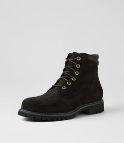 ALBURN 6 INCH LACE UP TM BLACK LEATHER