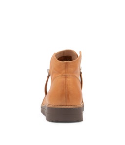 OHMY DK TAN CHOC SOLE LEATHER