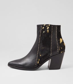MELO TO BLACK BLACK&GOLD LEATHER PONY