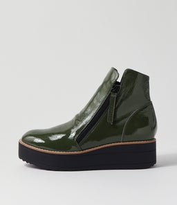 NENE TO KHAKI BLACK SOLE PATENT LEATHER
