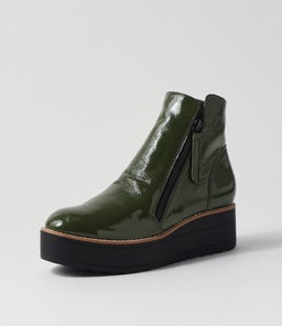 NENE TO KHAKI BLACK SOLE PATENT LEATHER