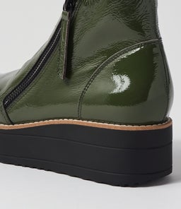 NENE TO KHAKI BLACK SOLE PATENT LEATHER