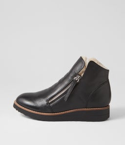 OPAL TO BLACK BEIGE LEATHER FUR