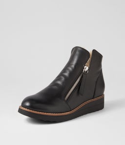 OPAL TO BLACK BEIGE LEATHER FUR